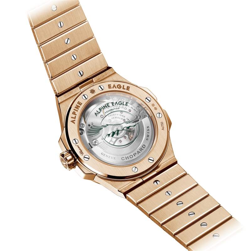 Chopard推出Alpine Eagle系列腕表新作：綠色表盤，33mm女士腕表-復(fù)刻表