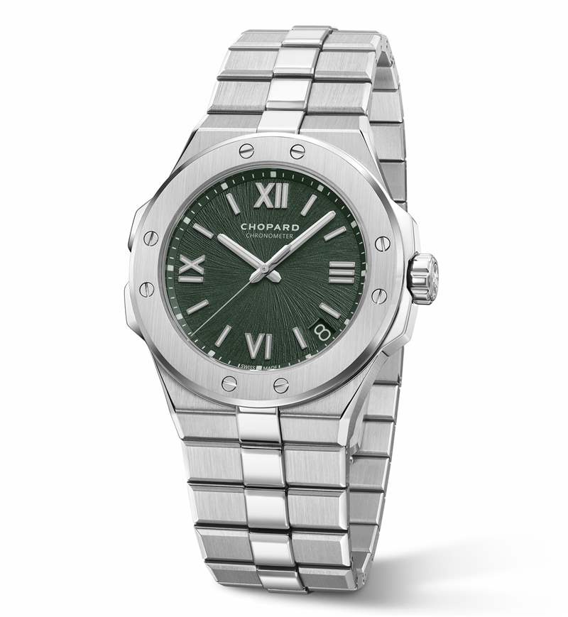 Chopard推出Alpine Eagle系列腕表新作：綠色表盤，33mm女士腕表-復(fù)刻表