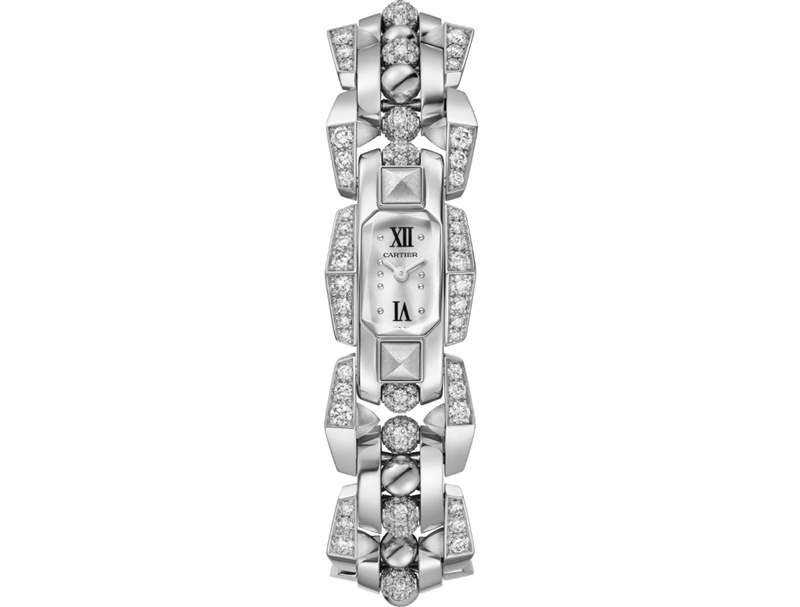 Cartier推出5枚Mécabille高級珠寶腕表:寶石滾珠與方釘元素-復刻表