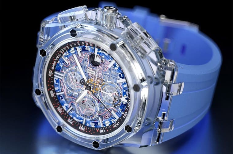 超吸睛！主打迷彩軍事風(fēng)的透明皇家橡樹離岸型計(jì)時(shí)碼表-復(fù)刻表