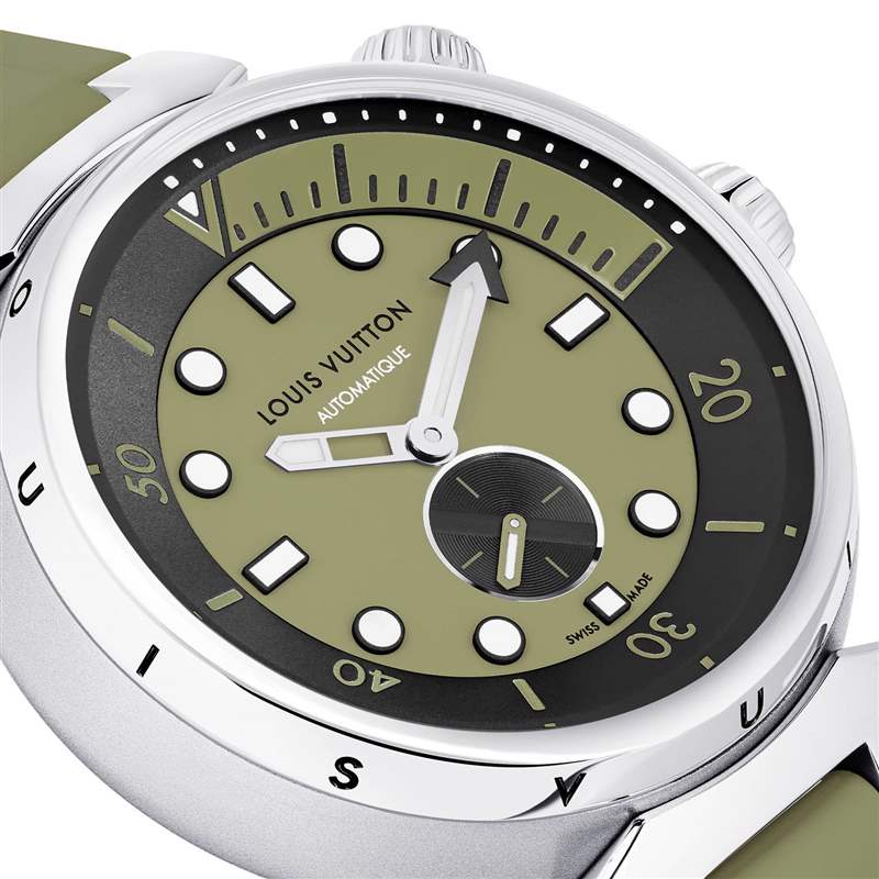 Louis Vuitton推出橙色和綠色版Tambour Street Diver潛水腕表-復刻表