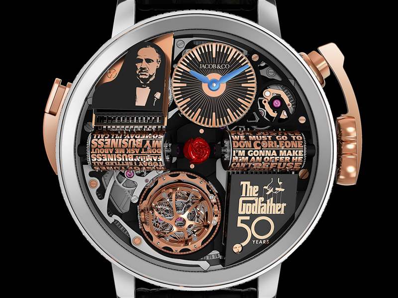 Jacob & Co.推出Opera Godfather 50th Anniversary三軸陀飛輪音樂(lè)盒腕表:《教父》上映50周年 Jacob & Co.推出Opera Godfather 50th Anniversary三軸陀飛輪音樂(lè)盒腕表:《教父》上映50周年-復(fù)刻表