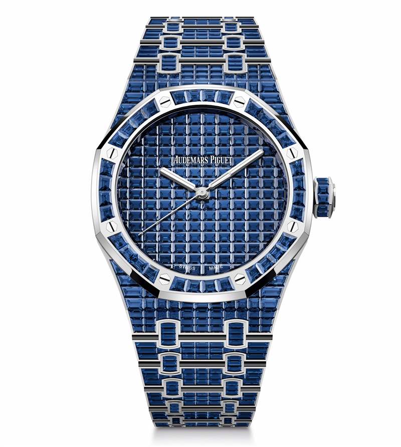 愛彼推出Royal Oak Selfwinding Rainbow Sets珠寶腕表：彩色寶石鑲嵌-復(fù)刻表