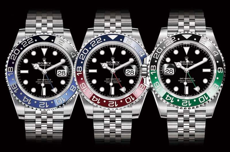 勞力士鋼殼GMT-Master II百事圈10月底行情小漲、藍黑圈起起伏伏、綠黑圈價格持續跌-復刻表