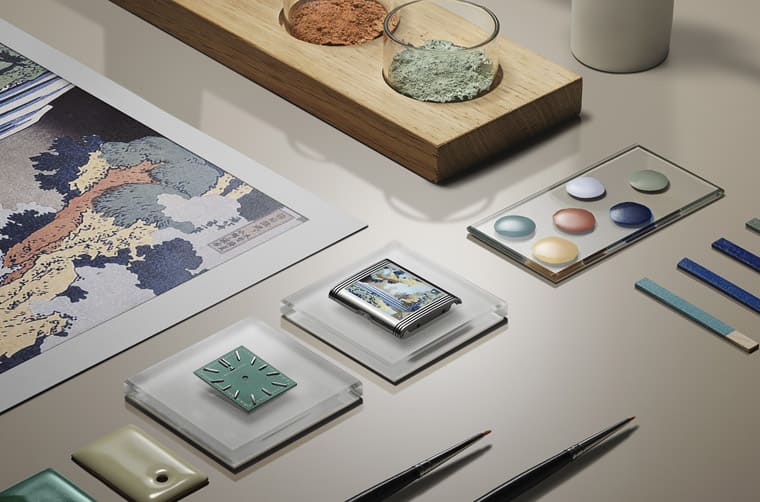 積家將葛飾北齋浮世繪名畫濃縮進Reverso手表翻轉(zhuǎn)到表背可見珍稀微繪琺瑯工藝-復刻表