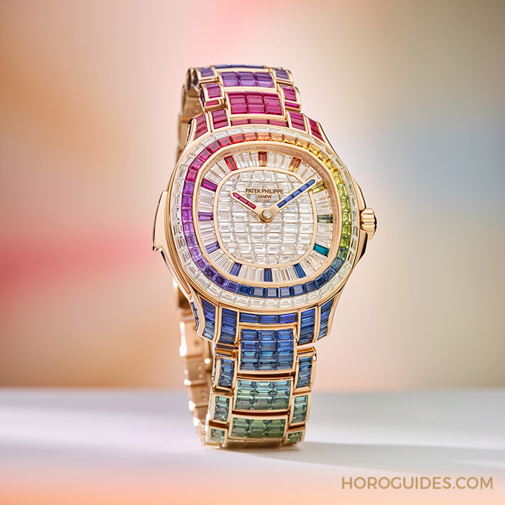 Ladies First!百達翡麗最新Aquanaut Luce「彩虹」三問表與Nautilus織紋復合表帶-復刻表