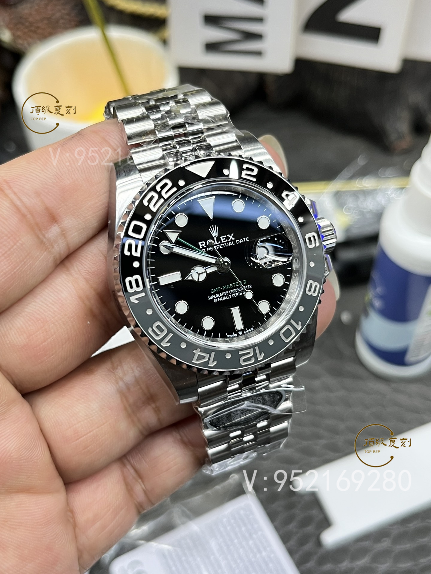 C廠Clean廠勞力士格林尼治黑灰皮蛋圈GMT小綠針腕表詳細(xì)評測-復(fù)刻表