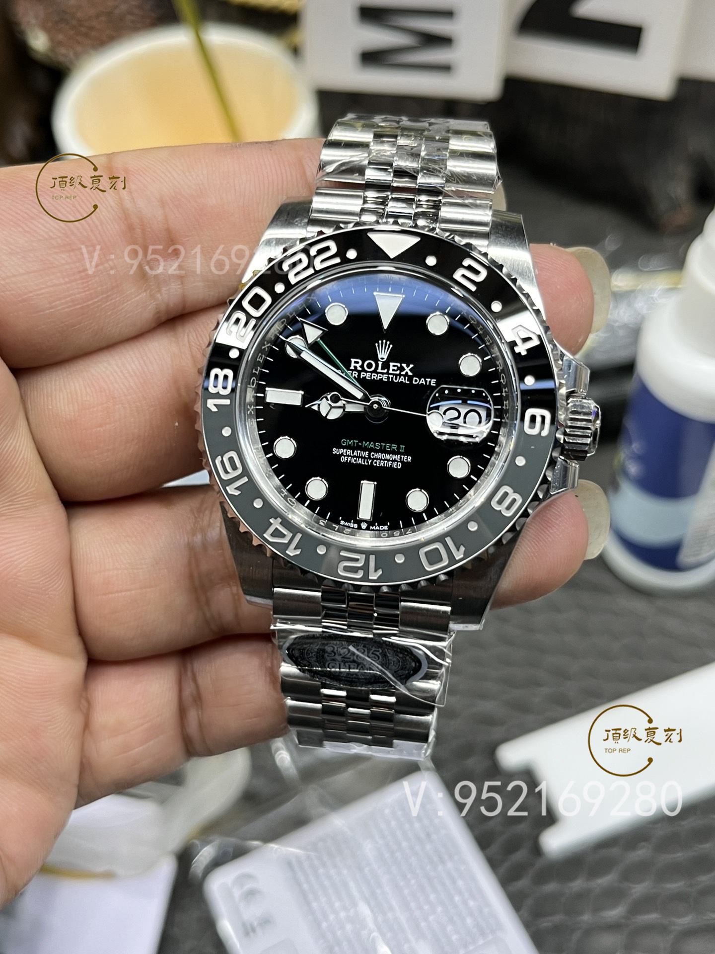 C廠Clean廠勞力士格林尼治黑灰皮蛋圈GMT小綠針腕表詳細(xì)評測-復(fù)刻表