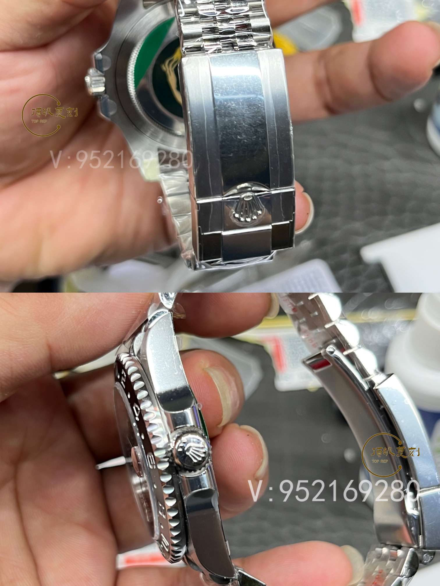 C廠Clean廠勞力士格林尼治黑灰皮蛋圈GMT小綠針腕表詳細(xì)評測-復(fù)刻表