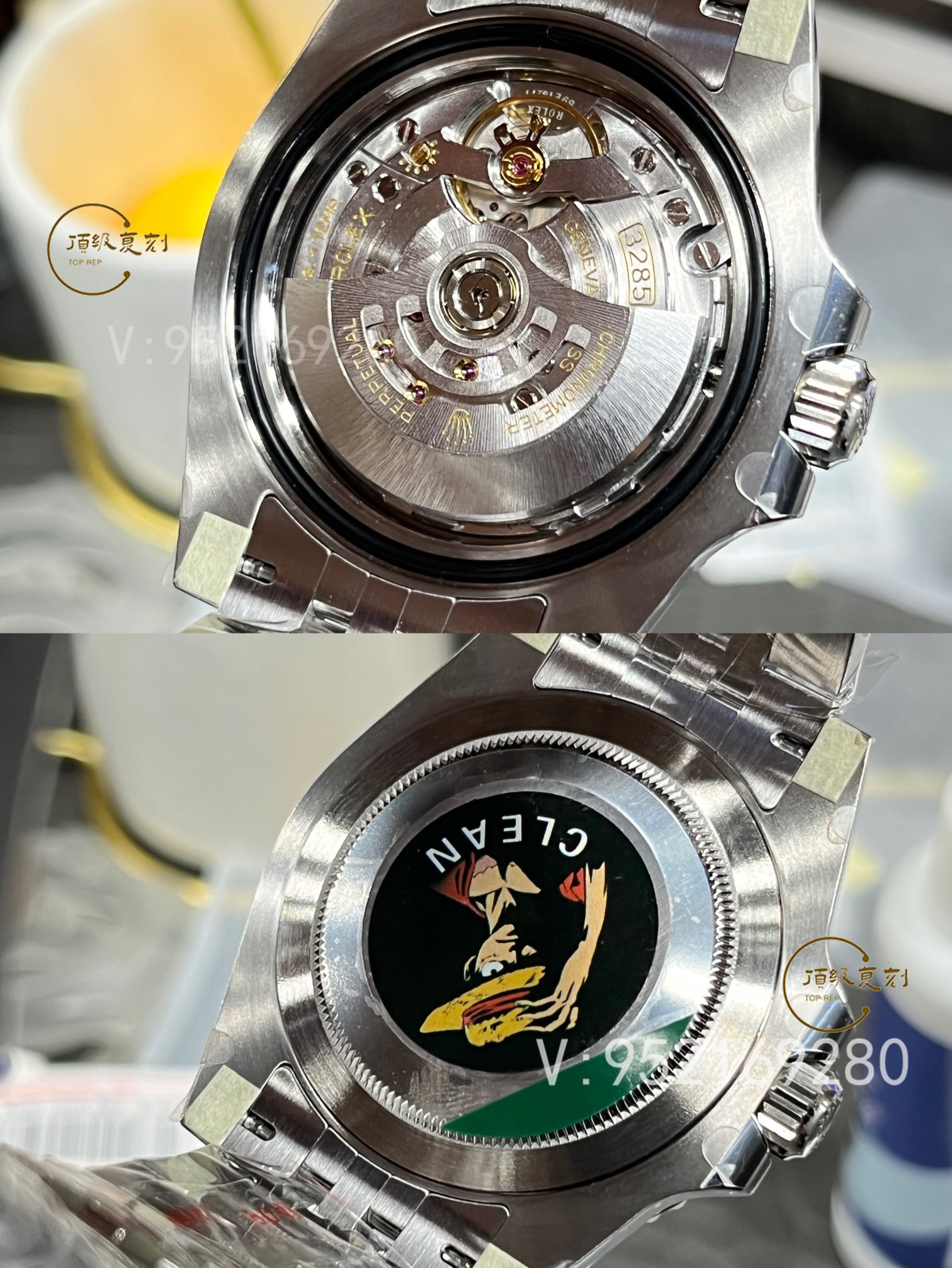 C廠Clean廠勞力士格林尼治黑灰皮蛋圈GMT小綠針腕表詳細(xì)評測-復(fù)刻表