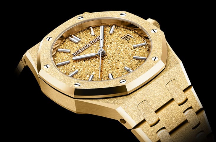 愛彼皇家橡樹系列再添新作：霜金自動(dòng)表的璀璨工藝-復(fù)刻表