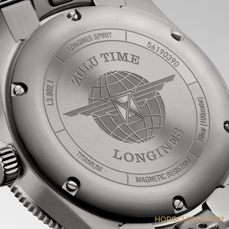 LONGINES Spirit再掀熱潮！ Spirit Zulu Time鈦金屬腕表與計時秒表間金新色登場-復刻表