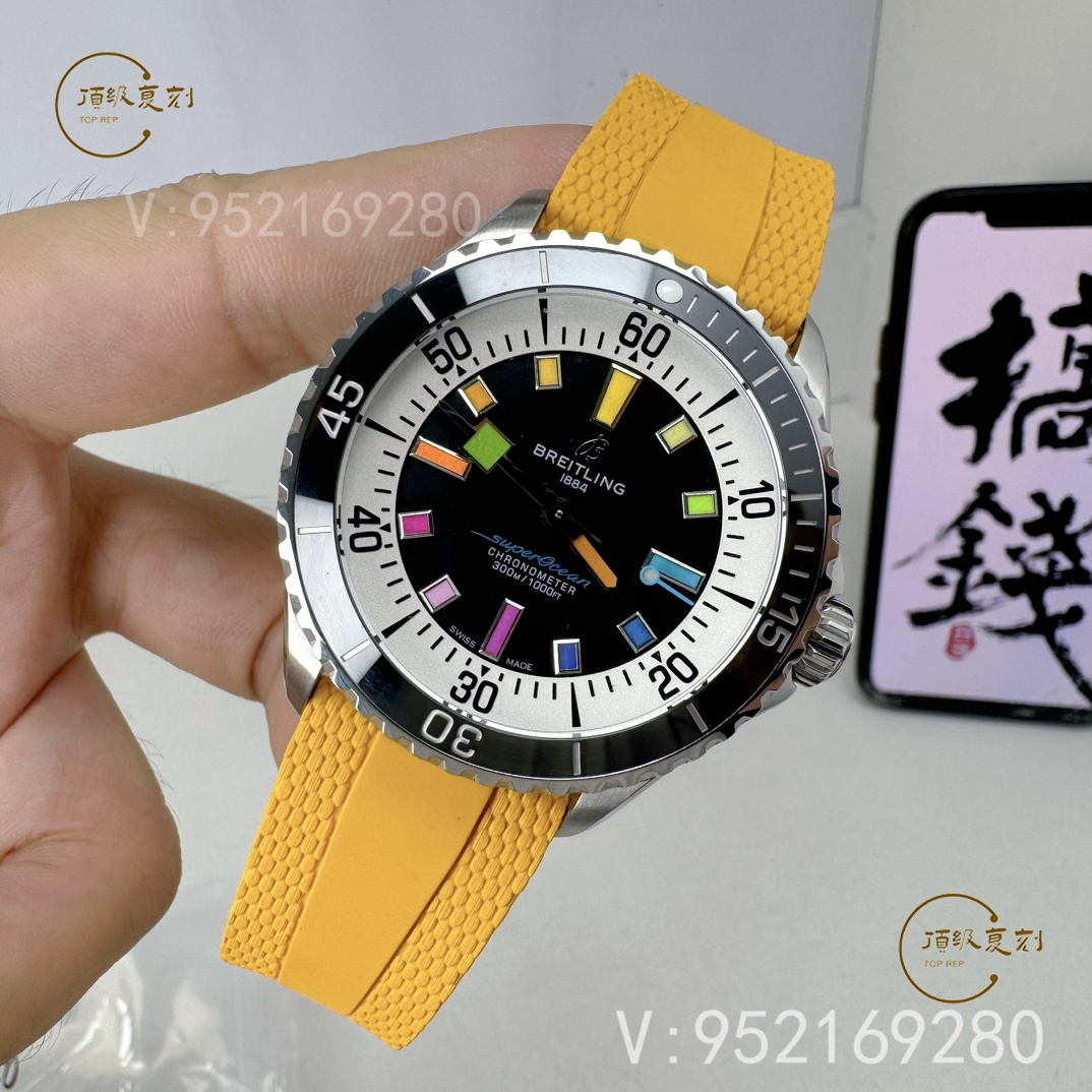 BLS廠百年靈超級海洋彩虹盤A17375211：2824機芯搭載的精致復刻-復刻表